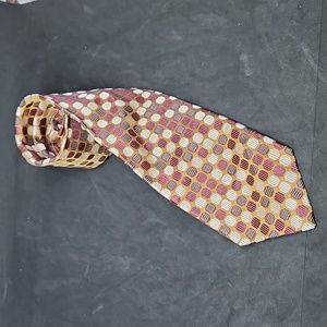 Harold Powell geometric silk tie